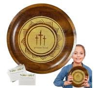 Ciotola di preghiera in legno, ciotole di preghiera per le donne con carte,Ciotola di pasta di preghiera in legno Ciotola di offerta rotonda | Ciotola di offerta di decorazione di preghiera, ciotole