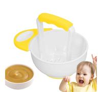 Ciotola di purea di cibi per bambini, frantumista vegetale con bordo, ciotola del mulino, mashing e macinazione efficiente, base stabile e non slittata, PP + silicone per i pasti per bambini