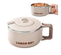 Ciotola di ramen veloce da 1200 ml: con coperchio filtrabile, Ramen Noodle Bowl | BPA Ramen Ramen Boacher Town con maniglia, lavastoviglie Ciotola per pentola da cucina all'università per la camera da