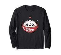 Ciotola di riso Kawaii Cute Food Lover Maglia a Manica