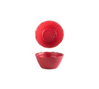 Ciotola di riso smaltata creativa in ceramica per la casa fresca e squisita personalità-rosso semi-chiaro -11,4 cm
