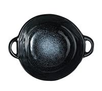 Ciotola di servizio, Ciotola in ceramica, set di piatti in ceramicaGrande ciotola for ramen in con manico, for zuppa cipolle profonda adatta al forno, da portata for microonde.-bianco-600 ml 21 once