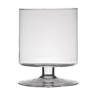 Ciotola Di Vetro Su Piede CYLINDER H. 24Cm D. 19Cm Rotonda Trasparente Hakbijl