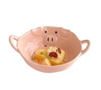 Ciotola Di Zuppa Carino Con Due Manici Grande Noodle Istantaneo Stoviglie in Ceramica Casa Frutta Yogurt Piatti Per La Cena Snack Colazione Dessert Ciotole Nido D'Uccello Insalata Gelato Pasta