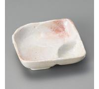 Ciotola Divisa Rettangolare Tataki Bianca In Mino Ware - Fabbricata In Giappone