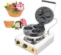 Ciotola elettrica per waffle e involtini primavera con rivestimento antiaderente e temperatura regolabile, per uso domestico e commerciale.