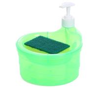 Ciotola for Dispenser Di Sapone for Il Lavaggio, Dispenser Di Sapone 2 In 1 Con Piatto In Spugna Il Lavaggio Le Mani Salvaspazio(Green)