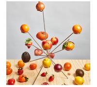 Ciotola for Frutta Esplosiva, Frutta con Esposizione in Stile Fluttuante a 360°, Ciotola for Frutta Creativa in Acciaio Inossidabile, Alzata for Frutta a Più Livelli(2pcs)