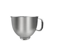 Ciotola for impastatrice in acciaio inossidabile da 5 litri compatibile con i robot cucina Kitchenaid testa inclinabile 4,5-5 1 spatola in gomma siliconica e pennello