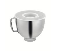 Ciotola for mixer in acciaio inossidabile da 5 litri con coperchio compatibile con i mixer KitchenAid da 4,5 e 5 litri, resistente e facile da pulire