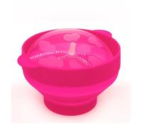 Ciotola for popcorn a microonde con coperchio, in silicone, fai da te, patatine fritte, frutta, utensili cucina multifunzione pieghevoli(Rose Red)