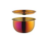 Ciotola for uova al vapore in acciaio inossidabile 304 con coperchio, for zuppa di riso, stufato, insalata(Rainbow NO.3,A)
