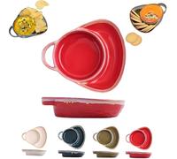Ciotola for zuppa con porta pane, nuovo vassoio diviso 2026 for la preparazione dei pasti, zuppe e contorni, perfetta for cene in famiglia(Red)