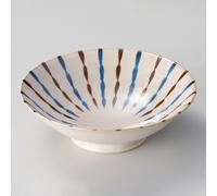 Ciotola Giapponese Per Noodles Mino Ware Udon Ramen Acacia Tokusa 25cm Giappone