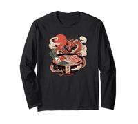 Ciotola giapponese per ramen drago con Kanji Sol Levante Maglia a Manica