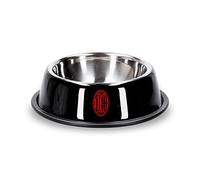 Ciotola grande cane/gatto, AC Milan, Prodotto Ufficiale, nera, 26 cm