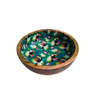 Ciotola in acciaio e legno Mango Decal Tucani per cani e gatti Croci