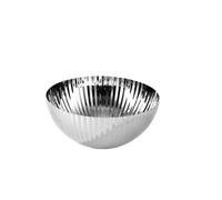 Ciotola In Acciaio Inox A Righe For Panini, Insalate, Ristoranti, Hotel, Uso Commerciale, Diametro 20 Cm(Striped bowl+striped spoon)