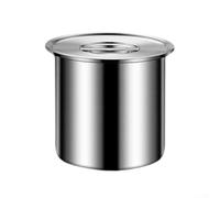 Ciotola in acciaio inox con coperchio per cuocere a vapore uova, riso e panini, resistente alla ruggine e facile da riporre per le attività quotidiane in cucina (1300 ml)