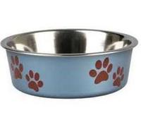 Ciotola IN Acciaio Inox Per Cane Flamingo 12 CM 0.3 Litro Bella Blu IN Metallo