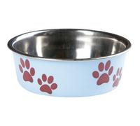 Ciotola IN Acciaio Inox Per Cane Flamingo 14 CM 0.5 Litro Bella Blu