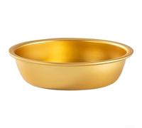 Ciotola in alluminio per attività all'aperto, tra cui picnic, barbecue, campeggio e ambienti interni come casa, cucina, ristorante, stoviglie (piatto giallo, 7 cm)