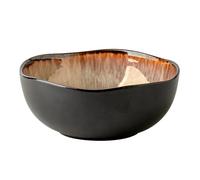 Ciotola in ceramica a forma di kiln-shaped da 6,5 pollici, Unique Glaze Variation Artisan Bowl for Noodles, Fruit, Salad, Rice - Restaurant Style Household Tableware (colore 1)