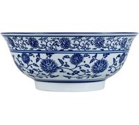 Ciotola in Ceramica per Zuppa di Noodles Ramen. Grande Ciotola in Porcellana Blu E Bianca, Stile retrò Cinese, per Udon Soba Pho E Noodles Asiatici., 7.5', 2 PCS