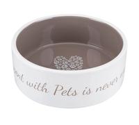 TRIXIE CIOTOLA IN CERAMICA "PET'S HOME" 0,8 LT. / Ø 16 CM. GRIGIO TORTORA
