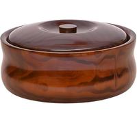 Ciotola in Legno a Bocca Larga da 21-22 cm con Coperchio, Grande capacità, Contenitore per Alimenti Secchi, Ideale per Riunioni di Famiglia, Frutta Secca, Caramelle(17-18cm)
