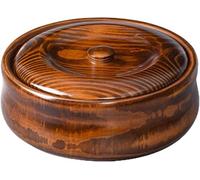 Ciotola in legno con coperchio, decorativa, per zuppe, cereali, insalata, pasta, contenitore per alimenti versatile per l'organizzazione della casa e la sala da pranzo