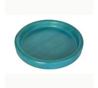 Ciotola in legno massello tornita a mano Big Ø 42xh 6 cm per centrotavola portafrutta o vassoio colore Azzurro azzurro