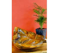 Ciotola In Legno Massiccio Decorativa A Foglia Per Snack E Frutta