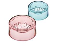 Ciotola in plastica trasparente con fondo sagomato a zampa modello Kaleido Ferri