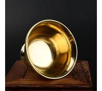 Ciotola in rame puro in ottone, piccola tazza tibetana di buon auspicio, tazza per acqua sacra creativa, regalo dorato per la casa, buddista decorativa (11,8 cm)
