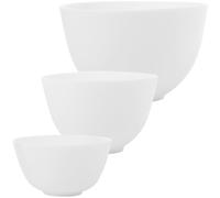 Ciotola in Silicone Bianco per Maschera Fai, 3 Pezzi | Riutilizzabile e Pratica, per Miscela Viso e Olio Chioma, Uso Domestico, Set da Tre