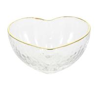 Ciotola in vetro a forma di cuore, piatto da portata trasparente, piatto di frutta a forma di cuore, vassoio multiuso per caramelle, vassoi irregolari, ciotola semplice per la colazione (media)