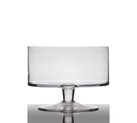 Ciotola In Vetro Su Piede CYLINDER H. 18Cm D. 24Cm Rotonda Trasparente Hakbijl