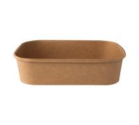 Ciotola Insalatiera Bio Rettangolare Carta Avana 500 ml 17x12 cm 50 pz Signorbio