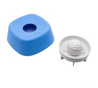 Ciotola interattiva Slow Feeder per cani con rollball, base in silicone antiscivolo, capacità 34oz, senza BPA, contro la paura e la noia, nero (blue)