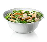 Ciotola kadax fatta di vetro indurizzato, ciotola, ciotola di frutta, ciotola per l'insalata, ciotola da dessert, ciotola di cereali, ciotola di zuppa, ciotola dello snack,? 21 cm, bianco)