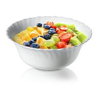 Ciotola kadax fatta in vetro indurito, ciotola, ciotola di frutta, ciotola per l'insalata, ciotola da dessert, ciotola di cereali, ciotola di zuppa, ciotola di snack, (? 17,5 cm, bianco)