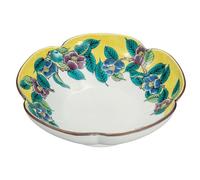 Ciotola Kutani Ware ‘Yoshidaya Design Camelia’ 7″ - Porcellana Giapponese