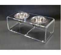 Ciotola mangiatoia per cane in plexiglass trasparente - design - esclusiva