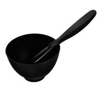 Ciotola Maschera Viso in Silicone Bastoncino Nero Set 250ml | Polveri e Sieri, Superficie Liscia, Uso Bagno e Salone, Formato Compatto