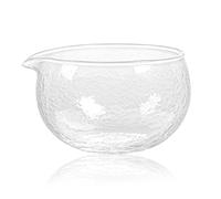 Ciotola Matcha in vetro testurizzato con beccuccio versante, fatta a mano, stile giapponese, tè verde Matcha Cerimonia Chawan, 400 ml