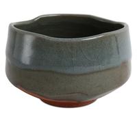 Ciotola Matcha Mino ware Japan Pottery Tea Ceremony verde muschio e blu zaffiro