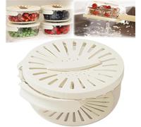 Ciotola multifunzionale di lavaggio della frutta e della verdura, 2 in 1 contenitore di drenaggio della frutta, cesto di drenaggio per lavello della cucina (White)