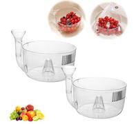 Ciotola multifunzionale per lavare la frutta con filtro, 2026 nuova centrifuga automatica per la frutta, cestino per scolare verdure 2 in 1, contenitore per scolapasta per cucina, picnic, campeggio