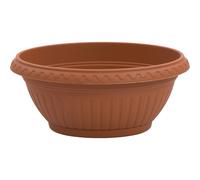 Ciotola ovale Medea con sottovaso 25 cm in plastica